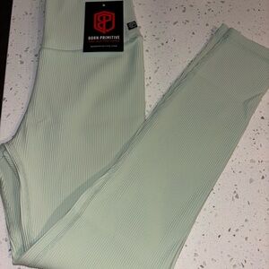 Born Primitive Ribbed Leggings - Mint Green